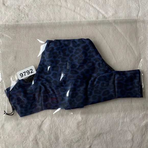 New! Acacia Mateo bikini bottom leopard animal print blue Amur 19792 - Picture 13 of 13